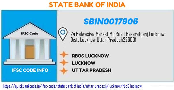 SBIN0017906 State Bank of India. RBO6 LUCKNOW