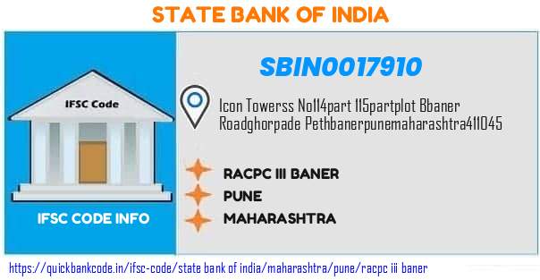 State Bank of India Racpc Iii Baner SBIN0017910 IFSC Code