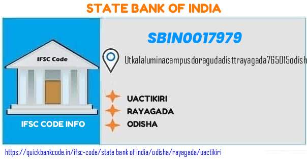 State Bank of India Uactikiri SBIN0017979 IFSC Code