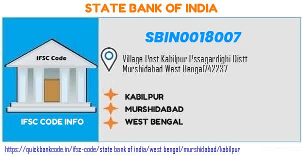 State Bank of India Kabilpur SBIN0018007 IFSC Code