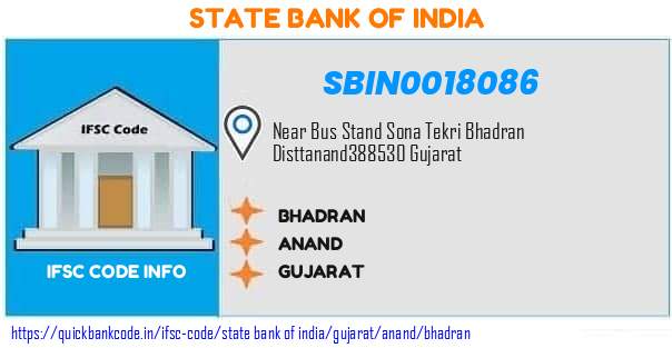 State Bank of India Bhadran SBIN0018086 IFSC Code