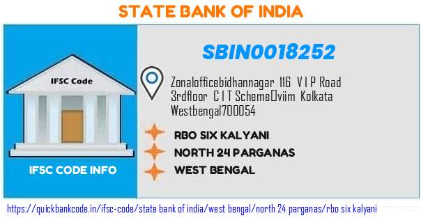 State Bank of India Rbo Six Kalyani SBIN0018252 IFSC Code
