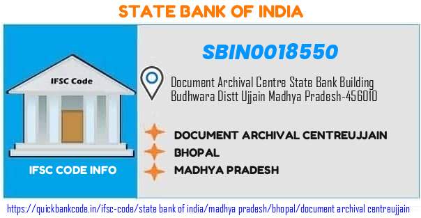 State Bank of India Document Archival Centreujjain SBIN0018550 IFSC Code
