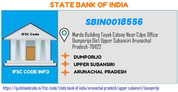 State Bank of India Dumporijo SBIN0018556 IFSC Code