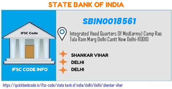State Bank of India Shankar Vihar SBIN0018561 IFSC Code