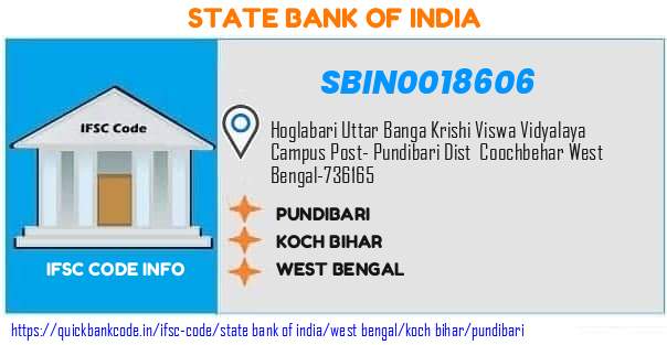 State Bank of India Pundibari SBIN0018606 IFSC Code