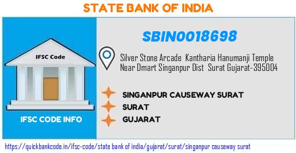 State Bank of India Singanpur Causeway Surat SBIN0018698 IFSC Code
