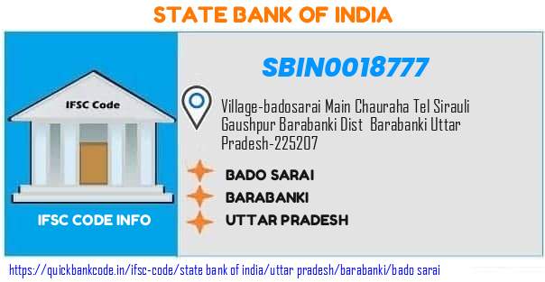 State Bank of India Bado Sarai SBIN0018777 IFSC Code