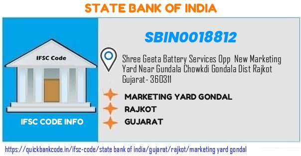 State Bank of India Marketing Yard Gondal SBIN0018812 IFSC Code