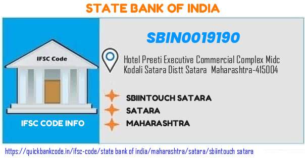 State Bank of India Sbiintouch Satara SBIN0019190 IFSC Code