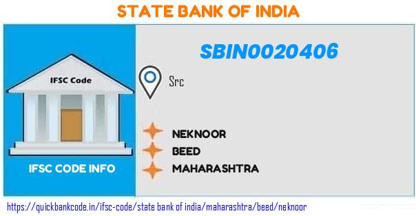 State Bank of India Neknoor SBIN0020406 IFSC Code