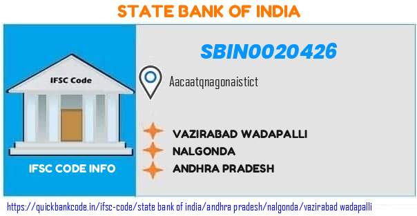 State Bank of India Vazirabad Wadapalli SBIN0020426 IFSC Code