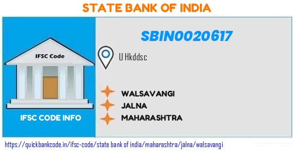 SBIN0020617 State Bank of India. WALSAVANGI