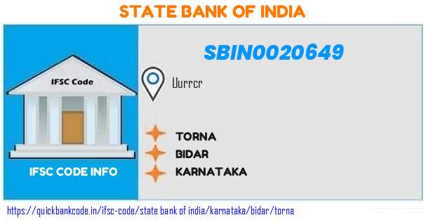 State Bank of India Torna SBIN0020649 IFSC Code