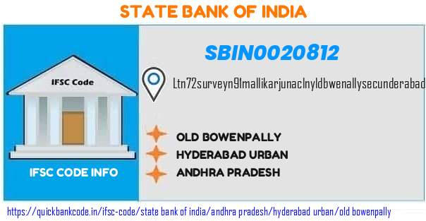 State Bank of India Old Bowenpally SBIN0020812 IFSC Code