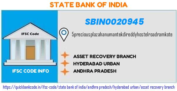 State Bank of India Asset Recovery Branch SBIN0020945 IFSC Code