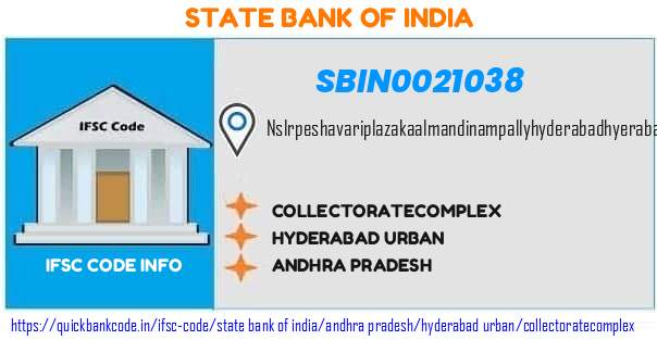 State Bank of India Collectoratecomplex SBIN0021038 IFSC Code
