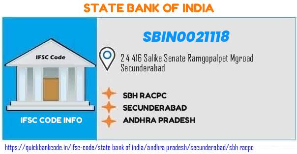 State Bank of India Sbh Racpc SBIN0021118 IFSC Code