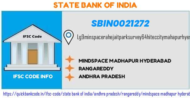 State Bank of India Mindspace Madhapur Hyderabad SBIN0021272 IFSC Code