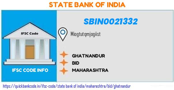 State Bank of India Ghatnandur SBIN0021332 IFSC Code