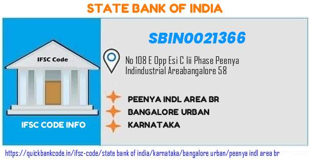 State Bank of India Peenya Indl Area Br SBIN0021366 IFSC Code