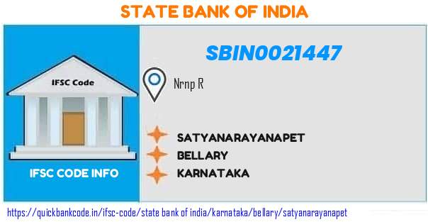 State Bank of India Satyanarayanapet SBIN0021447 IFSC Code