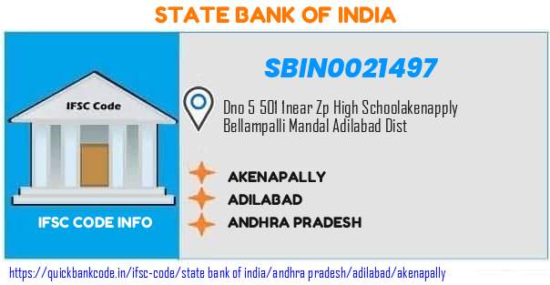 State Bank of India Akenapally SBIN0021497 IFSC Code
