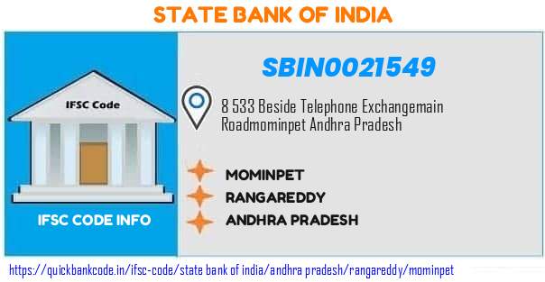 State Bank of India Mominpet SBIN0021549 IFSC Code