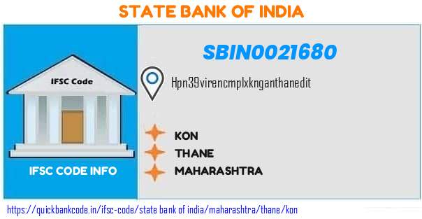 State Bank of India Kon SBIN0021680 IFSC Code
