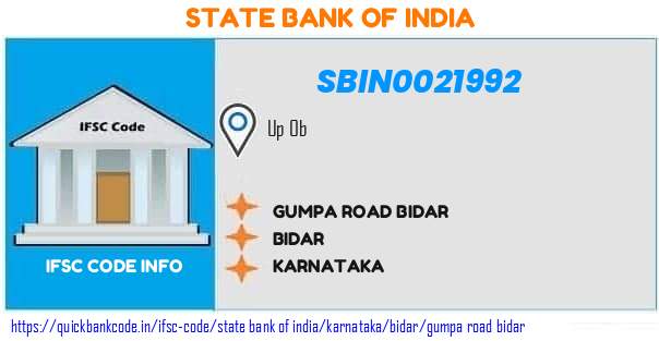 State Bank of India Gumpa Road Bidar SBIN0021992 IFSC Code