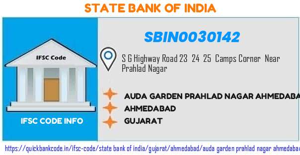 State Bank of India Auda Garden Prahlad Nagar Ahmedabad SBIN0030142 IFSC Code