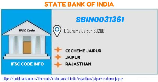 State Bank of India Cscheme Jaipur SBIN0031361 IFSC Code
