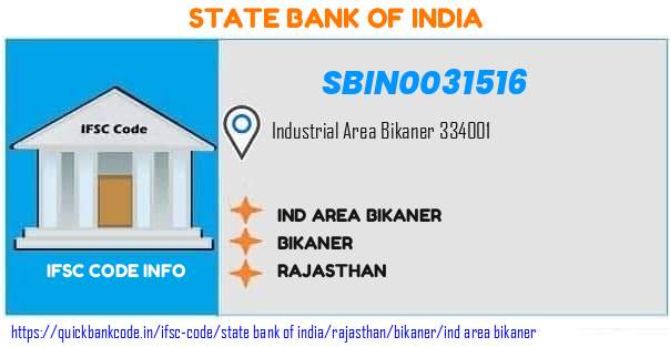 State Bank of India Ind Area Bikaner SBIN0031516 IFSC Code