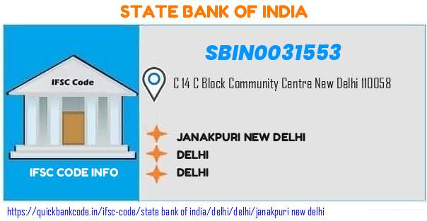 State Bank of India Janakpuri New Delhi SBIN0031553 IFSC Code