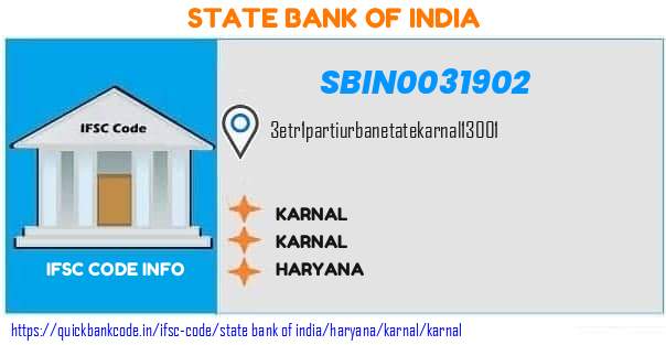 State Bank of India Karnal SBIN0031902 IFSC Code