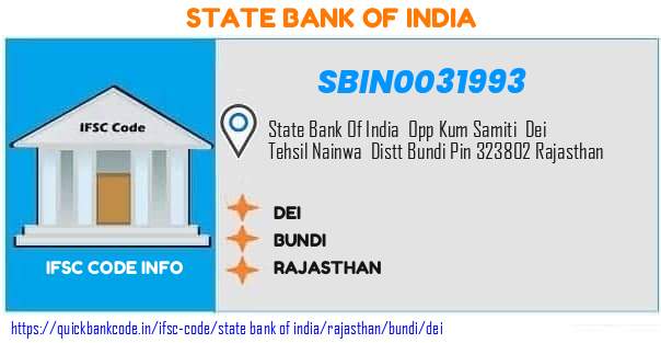 State Bank of India Dei SBIN0031993 IFSC Code