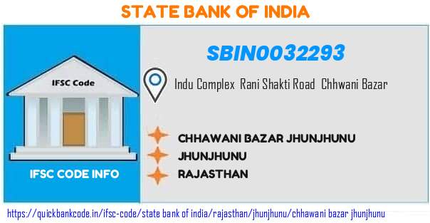 State Bank of India Chhawani Bazar Jhunjhunu SBIN0032293 IFSC Code