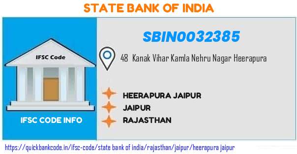 State Bank of India Heerapura Jaipur SBIN0032385 IFSC Code