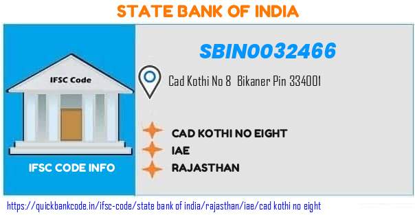 State Bank of India Cad Kothi No Eight SBIN0032466 IFSC Code