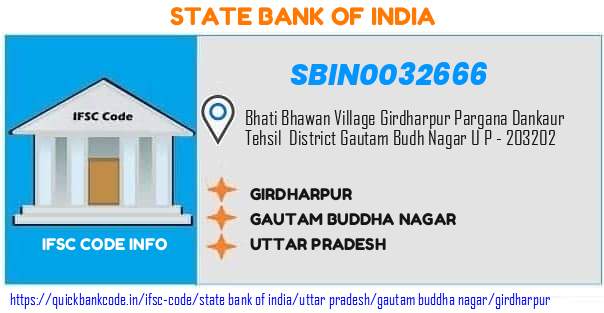 State Bank of India Girdharpur SBIN0032666 IFSC Code