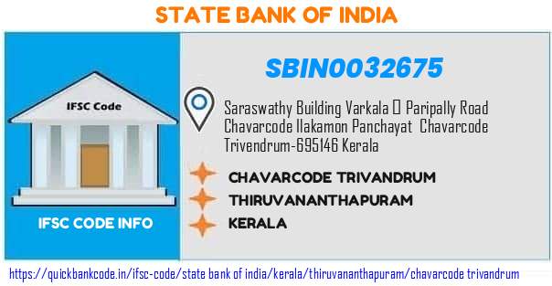 State Bank of India Chavarcode Trivandrum SBIN0032675 IFSC Code
