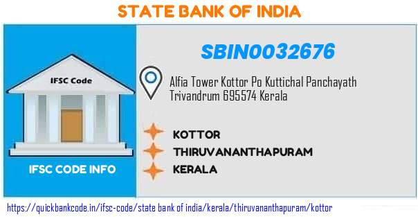 State Bank of India Kottor SBIN0032676 IFSC Code
