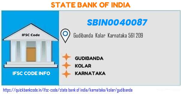 State Bank of India Gudibanda SBIN0040087 IFSC Code