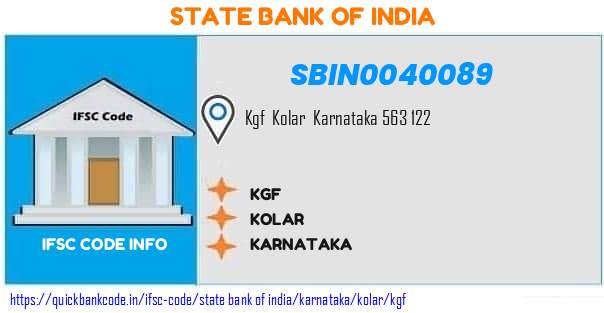 State Bank of India Kgf SBIN0040089 IFSC Code