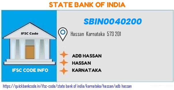 State Bank of India Adb Hassan SBIN0040200 IFSC Code