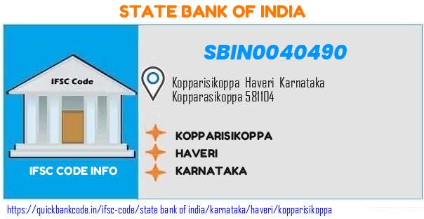 State Bank of India Kopparisikoppa SBIN0040490 IFSC Code