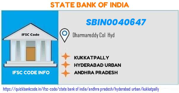 State Bank of India Kukkatpally SBIN0040647 IFSC Code