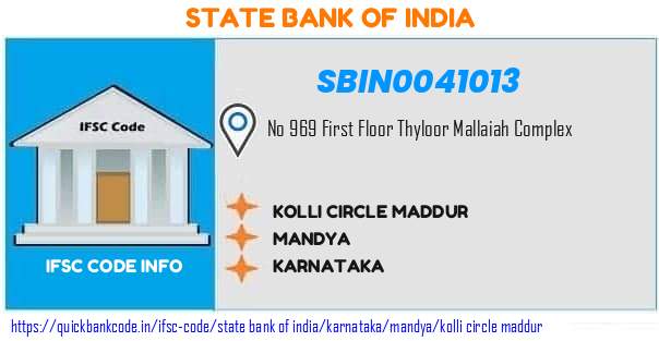 State Bank of India Kolli Circle Maddur SBIN0041013 IFSC Code