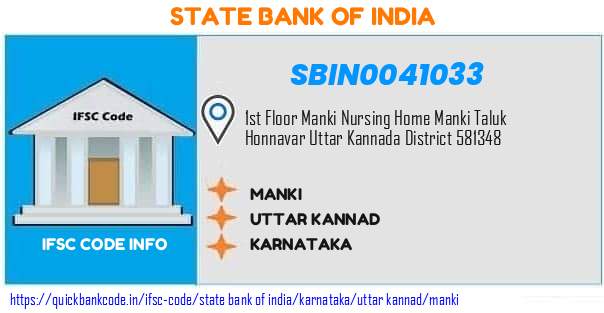 State Bank of India Manki SBIN0041033 IFSC Code