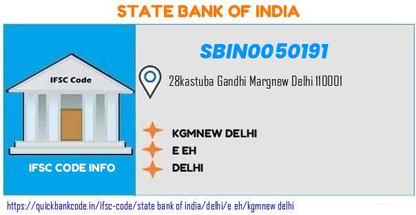 State Bank of India Kgmnew Delhi SBIN0050191 IFSC Code